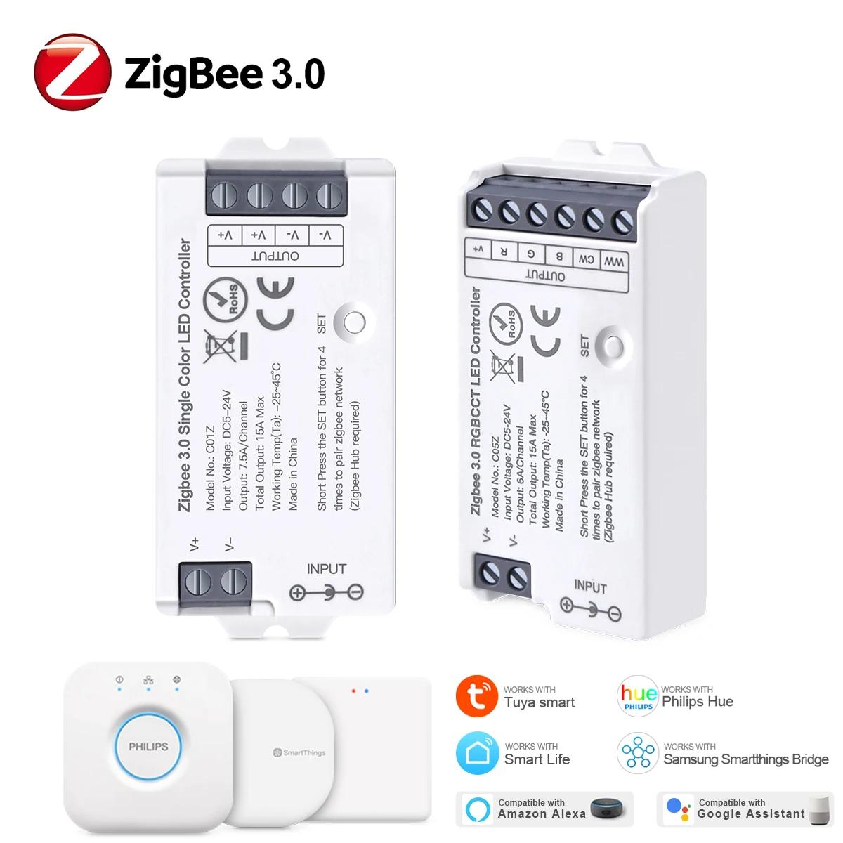 Zigbee 3.0 DC5-24V RGB CCT RGBW LED Ʈ  Ʈѷ,  , , Ʈ , ˷, , Ʈý 긴, 